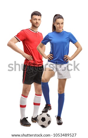 Similar – Image, Stock Photo Sporty man with ball standing in park