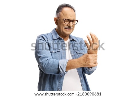 Similar – Image, Stock Photo Man with his hands in his pockets looks at the sky