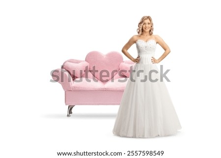 Similar – Image, Stock Photo bride trying on white wedding dress