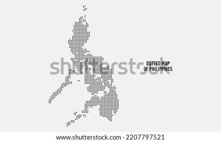 Abstract Dotted philippines Map Vector Illustration