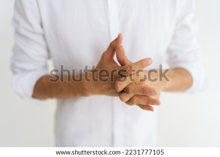 Similar – Image, Stock Photo unrecognizable person cracking an egg in a bowl