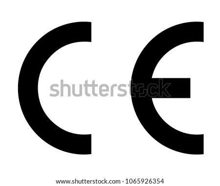 CE European Conformity certification mark, vector illustration