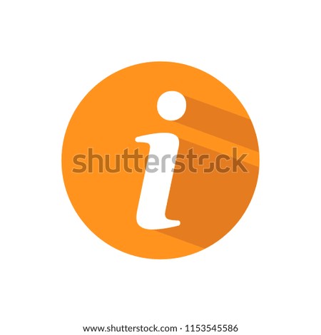 Flat information icon, Circled Italic letter I, vector illustration