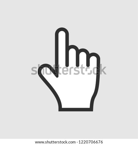 Computer hand cursor, Hand with finger pointing, vector illustration