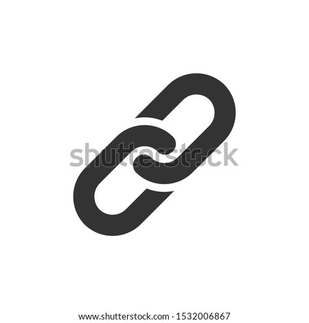 Two chain links icon, Attach / Lock symbol