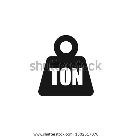 Simple TON weight silhouette icon, isolated Stok fotoğraf © 
