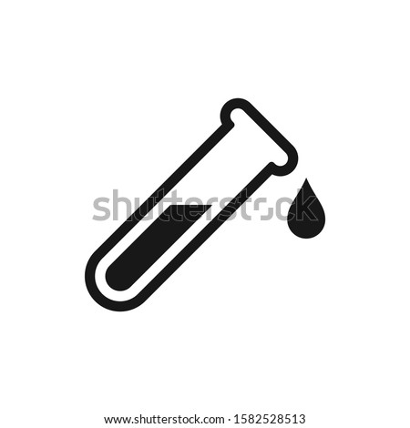 Laboratory beaker, Test tube dripping liquid icon