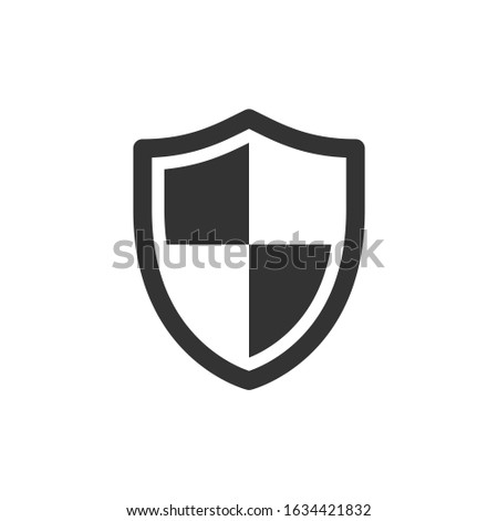 Black and white shield icon, Quarterly pattern