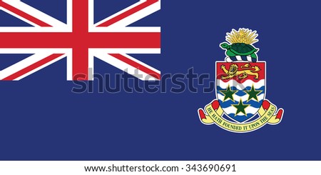 Stock Vector Flag of Cayman Islands - Proper Dimensions