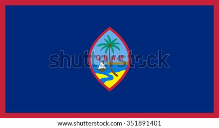 Stock Vector Flag of Guam - Proper Dimensions