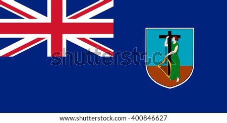 Stock Vector Flag of Montserrat - Proper Dimensions