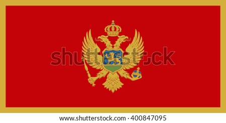 Stock Vector Flag of Montenegro - Proper Dimensions