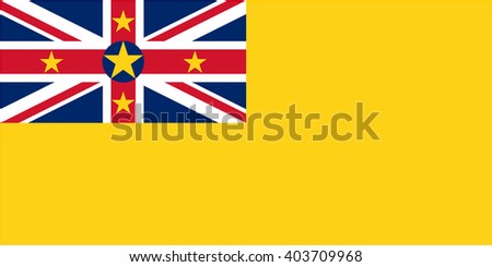 Stock Vector Flag of Niue - Proper Dimensions