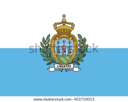 Stock Vector Flag of San Marino - Proper Dimensions