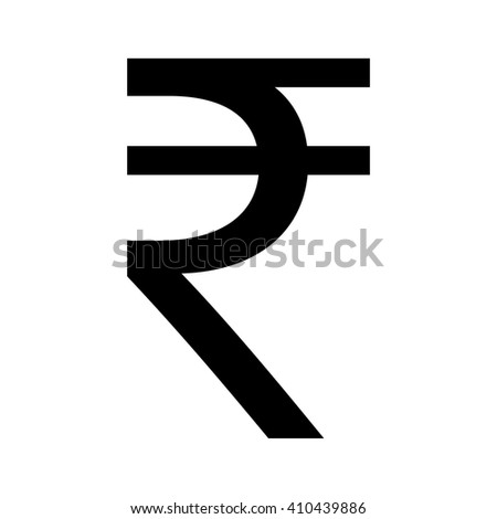 Indian Rupee icon vector symbol sign button black white INR Money