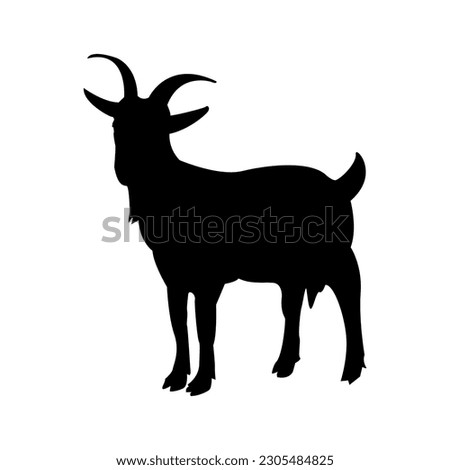 Goat silhouette icon symbol logo black design vector illustration