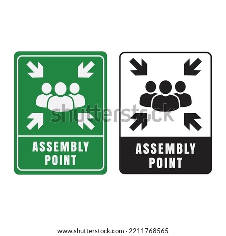 assembly point icon. assembly point symbol. vector illustration