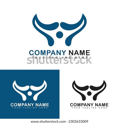 Community people logo abstract design template. Vector illustration.