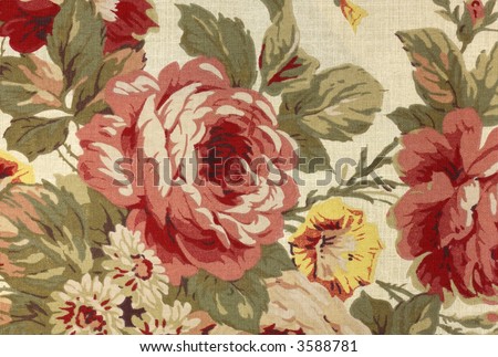 Traditional Floral and Cloth Fabric Background Pattern