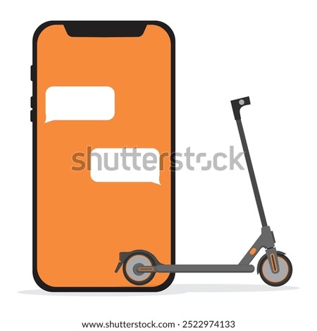 3d render of a scooter. Electric scooter. Ground transport. vector illustration