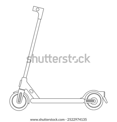 3d render of a scooter. Electric scooter. Ground transport. vector illustration