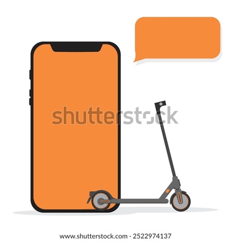 3d render of a scooter. Electric scooter. Ground transport. vector illustration