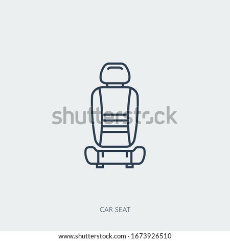 Vector outline icon of car part - single seat