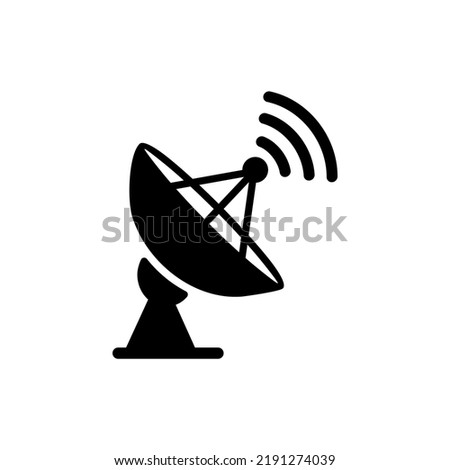 Satellite icon vector isolated on white background