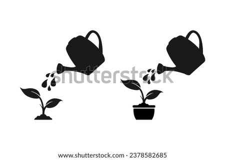 watering can icon vector symbol template