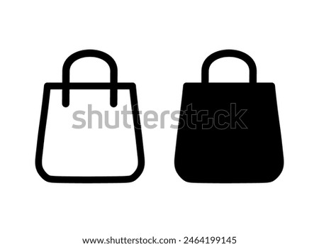 Shopping bag icon set. shopping icon vector