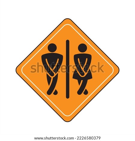 Wc toilet restroom women men sign