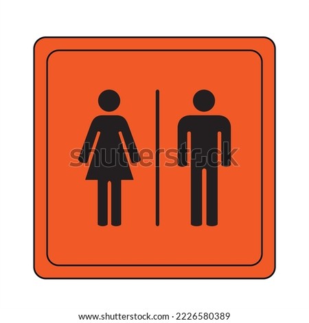 Wc toilet restroom women men sign