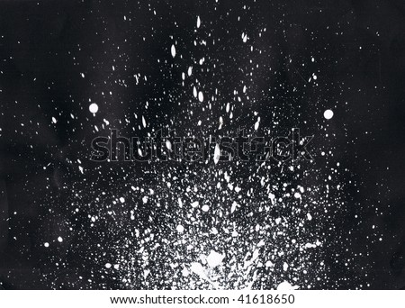 White Paint Splatter On Black Background Stock Photo 41618650 ...