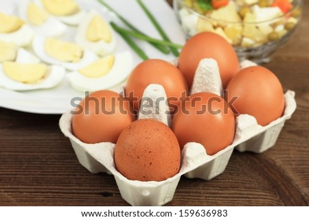 Raw eggs and various ways of preparation