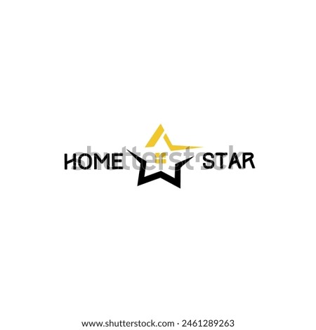 Home Star, a logo inspired by the shape of a star and the roof of a house, and this logo is very suitable for a real estate and construction company.