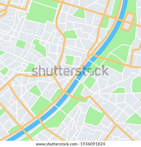Map of the city, locality. Color scheme background. GPS navigation, along the road and streets. Vector.