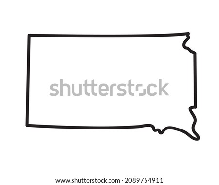 South Dakota state icon. Pictogram for web page, mobile app, promo. Editable stroke.