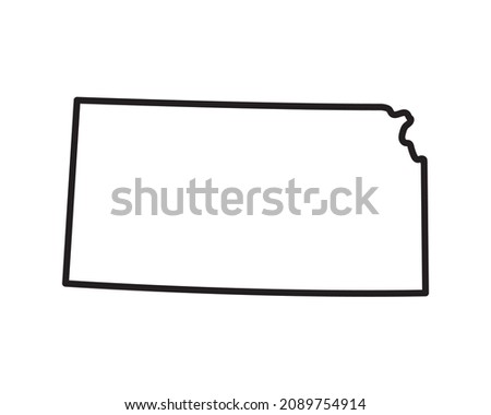 Kansas state icon. Pictogram for web page, mobile app, promo. Editable stroke.