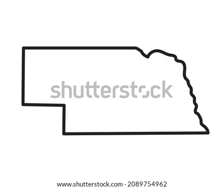 Nebraska state icon. Pictogram for web page, mobile app, promo. Editable stroke.