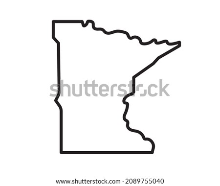 Minnesota state icon. Pictogram for web page, mobile app, promo. Editable stroke.