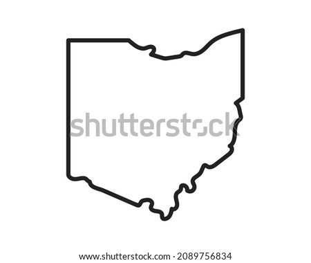 Ohio state icon. Pictogram for web page, mobile app, promo. Editable stroke.