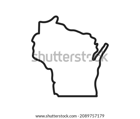 Wisconsin state icon. Pictogram for web page, mobile app, promo. Editable stroke.