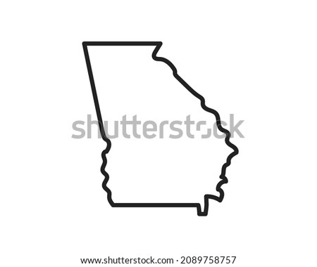 Georgia state icon. Pictogram for web page, mobile app, promo. Editable stroke.