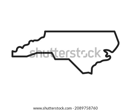 North Carolina state icon. Pictogram for web page, mobile app, promo. Editable stroke.