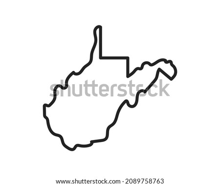 West Virginia state icon. Pictogram for web page, mobile app, promo. Editable stroke.
