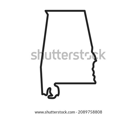 Alabama state icon. Pictogram for web page, mobile app, promo. Editable stroke.