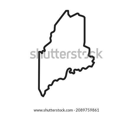 Maine state icon. Pictogram for web page, mobile app, promo. Editable stroke.