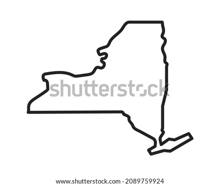 New York state icon. Pictogram for web page, mobile app, promo. Editable stroke.