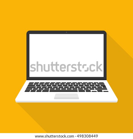 Laptop Vector. Flat icon illustration.