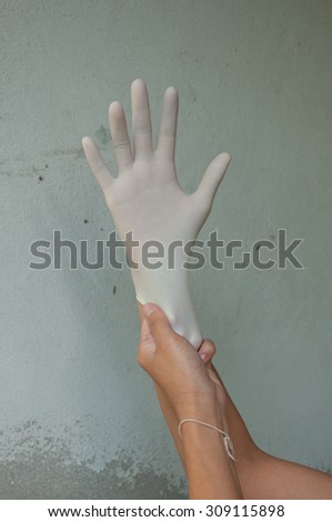 Rubber Glove before clean room.